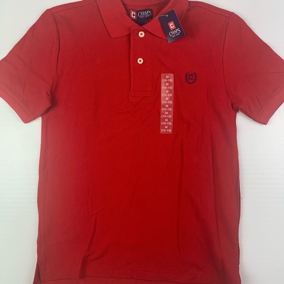 CHAPS Boys Polo Shirt Size M (10-12) Red NWT - Picture 2 of 7
